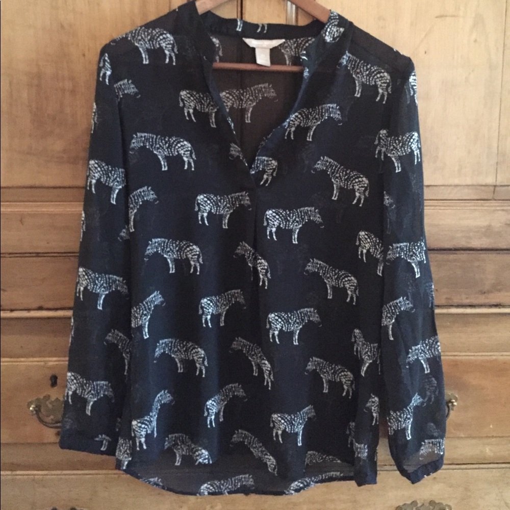 Banana Republic zebra top